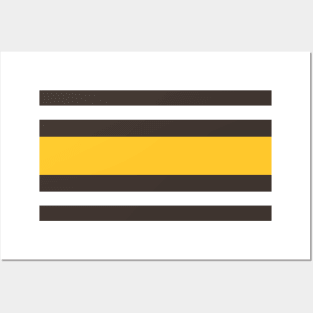 Baseball Color Stripes - San Diego Posters and Art